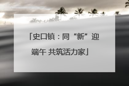 史口镇：同“新”迎端午 共筑活力家