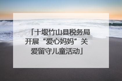 十堰竹山县税务局开展“爱心妈妈”关爱留守儿童活动