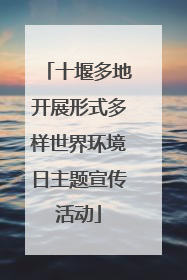十堰多地开展形式多样世界环境日主题宣传活动