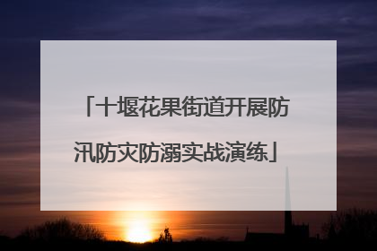 十堰花果街道开展防汛防灾防溺实战演练