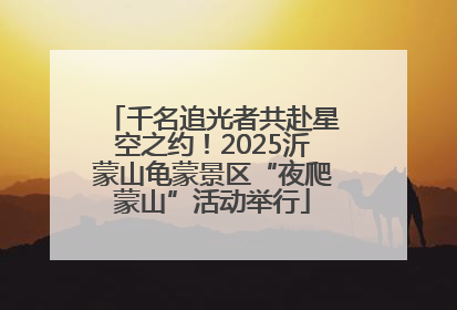 千名追光者共赴星空之约！2025沂蒙山龟蒙景区“夜爬蒙山”活动举行