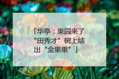华亭：果园来了“田秀才”树上结出“金果果”