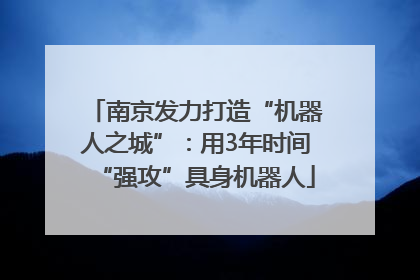 南京发力打造“机器人之城”：用3年时间“强攻”具身机器人