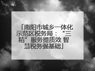 南阳市城乡一体化示范区税务局：“三精”服务提质效 智慧税务强基础