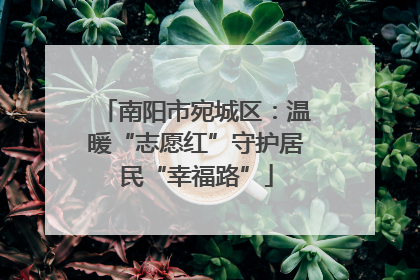 南阳市宛城区：温暖“志愿红”守护居民“幸福路”