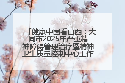 健康中国看山西：大同市2025年严重精神障碍管理治疗暨精神卫生质量控制中心工作培训班开班