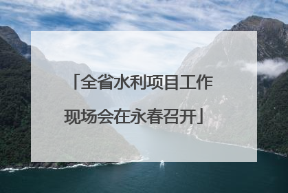 全省水利项目工作现场会在永春召开