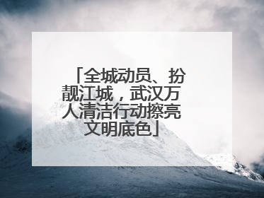 全城动员、扮靓江城，武汉万人清洁行动擦亮文明底色
