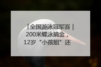 全国游泳冠军赛｜200米蝶泳摘金，12岁“小孩姐”还能制造多少惊喜？
