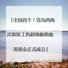 全国首个！青岛西海岸新区工伤超前救助慈善基金正式成立