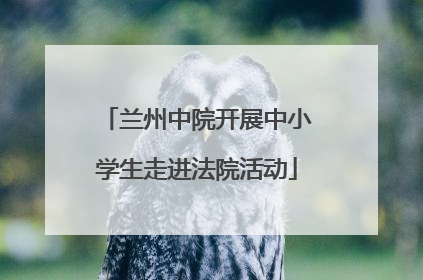 兰州中院开展中小学生走进法院活动
