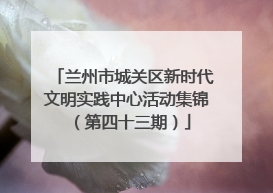 兰州市城关区新时代文明实践中心活动集锦（第四十三期）