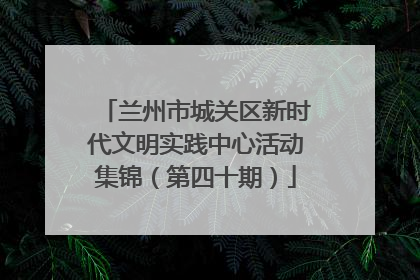 兰州市城关区新时代文明实践中心活动集锦（第四十期）