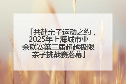 共赴亲子运动之约，2025年上海城市业余联赛第三届超越极限亲子挑战赛落幕