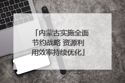 内蒙古实施全面节约战略 资源利用效率持续优化
