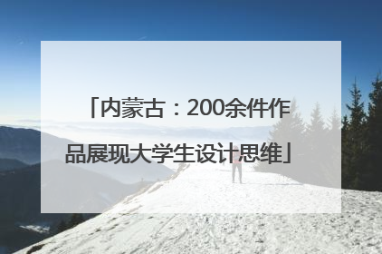 内蒙古：200余件作品展现大学生设计思维