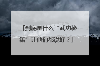到底是什么“武功秘籍”让他们都说好？
