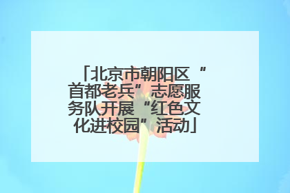 北京市朝阳区“首都老兵”志愿服务队开展“红色文化进校园”活动