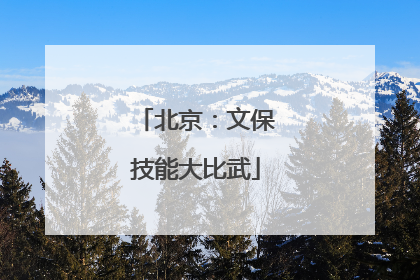 北京：文保技能大比武