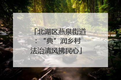 北湖区燕泉街道：“典”润乡村 法治清风拂民心