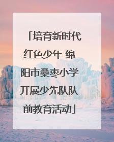 培育新时代红色少年 绵阳市桑枣小学开展少先队队前教育活动