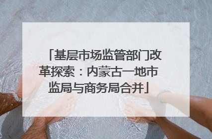 基层市场监管部门改革探索：内蒙古一地市监局与商务局合并