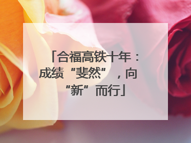 合福高铁十年：成绩“斐然”，向“新”而行