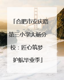 合肥市安庆路第三小学大杨分校：匠心筑梦 护航毕业季