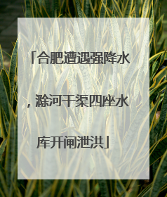 合肥遭遇强降水，滁河干渠四座水库开闸泄洪
