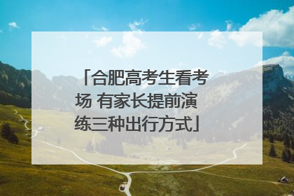 合肥高考生看考场 有家长提前演练三种出行方式