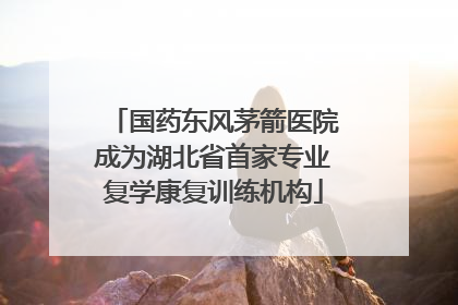 国药东风茅箭医院成为湖北省首家专业复学康复训练机构