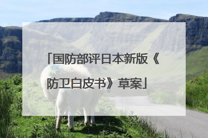 国防部评日本新版《防卫白皮书》草案