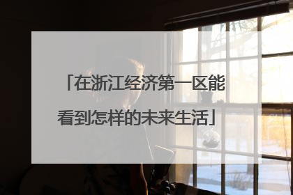 在浙江经济第一区能看到怎样的未来生活