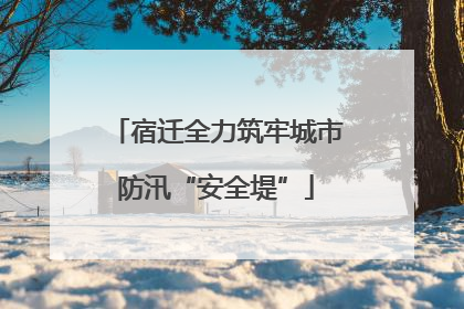 宿迁全力筑牢城市防汛“安全堤”