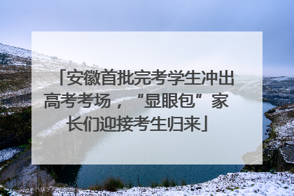 安徽首批完考学生冲出高考考场，“显眼包”家长们迎接考生归来