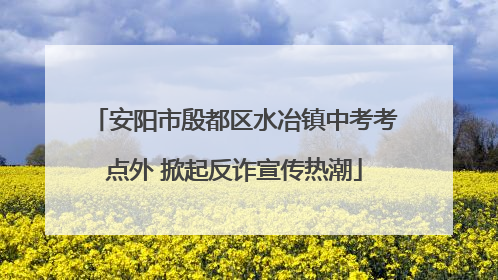 安阳市殷都区水冶镇中考考点外 掀起反诈宣传热潮