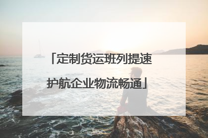 定制货运班列提速 护航企业物流畅通