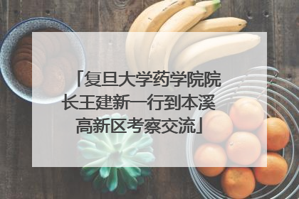 复旦大学药学院院长王建新一行到本溪高新区考察交流
