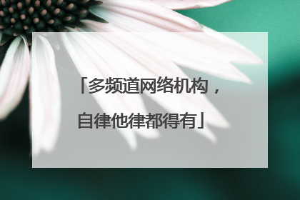 多频道网络机构，自律他律都得有