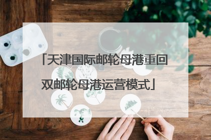 天津国际邮轮母港重回双邮轮母港运营模式