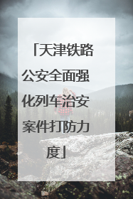 天津铁路公安全面强化列车治安案件打防力度