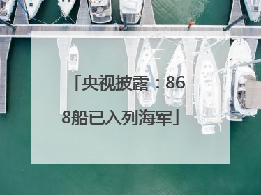 央视披露：868船已入列海军