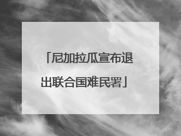 尼加拉瓜宣布退出联合国难民署