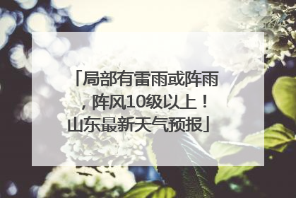 局部有雷雨或阵雨，阵风10级以上！山东最新天气预报