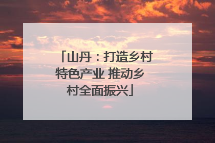山丹：打造乡村特色产业 推动乡村全面振兴