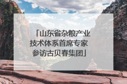 山东省杂粮产业技术体系首席专家参访古贝春集团
