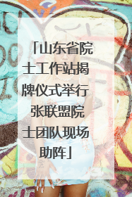 山东省院士工作站揭牌仪式举行 张联盟院士团队现场助阵