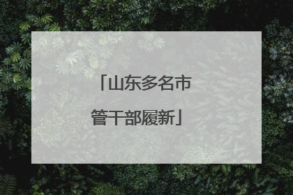 山东多名市管干部履新