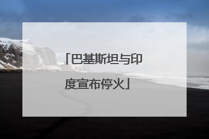 巴基斯坦与印度宣布停火