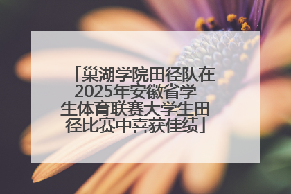 巢湖学院田径队在2025年安徽省学生体育联赛大学生田径比赛中喜获佳绩